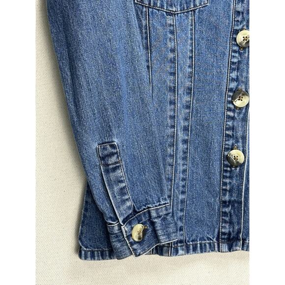 Women’s Denim Jacket Size XS Button Front Aura By The Women Of Wrangler - Picture 3 of 10